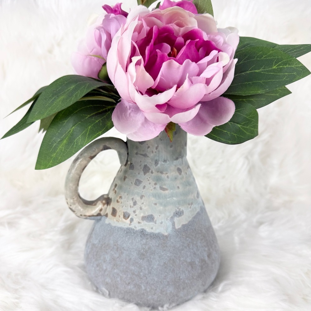 Hand Crafted Ceramic Vase with Handle
